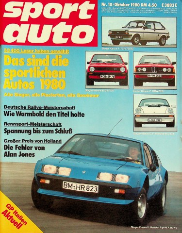 Deckblatt Sport Auto (10/1980)
